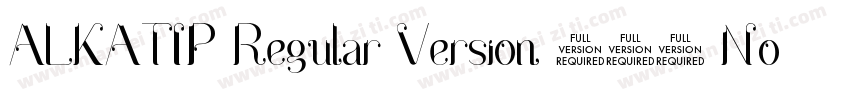 ALKATIP Regular Version 500 Novemb字体转换